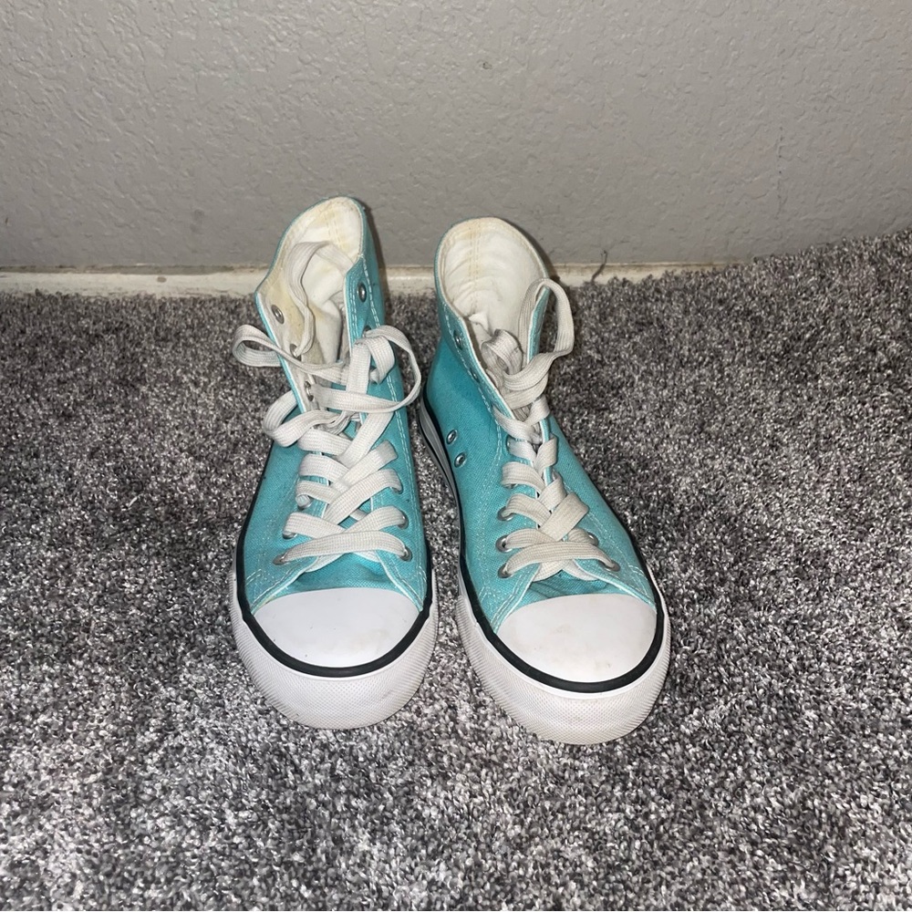 Teal High-Top Sneakers